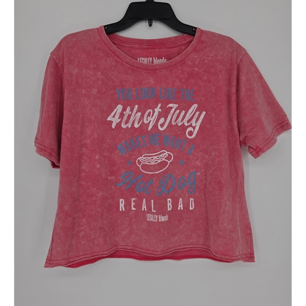 Legally Blonde Movie Quote Graphic Tee Acid Wash Cropped T-Shirt